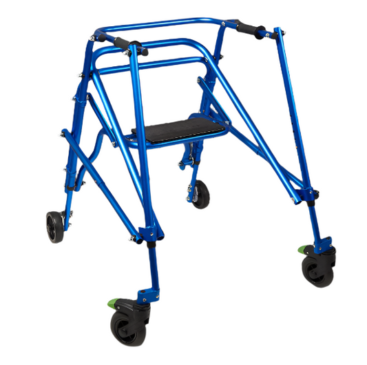 CircleSpecialty Klip 4W Walker W.Seat, Med,  Blue