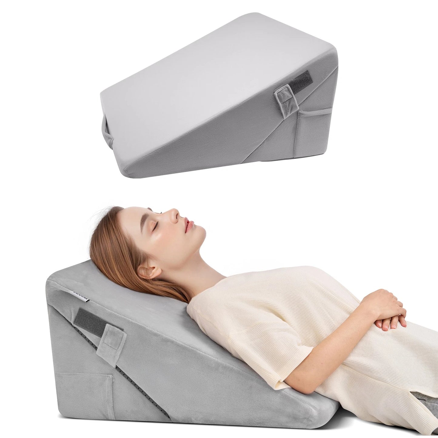 Adjustable Orthopedic Bed Wedge Pillow – Washable Cover & Pain Relief Support