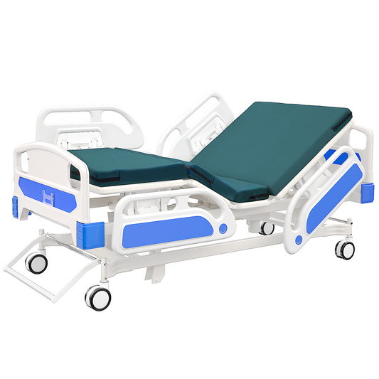 ICU Fully Electric Multi-Purpose Hospital Bed with IV Pole, Mattress