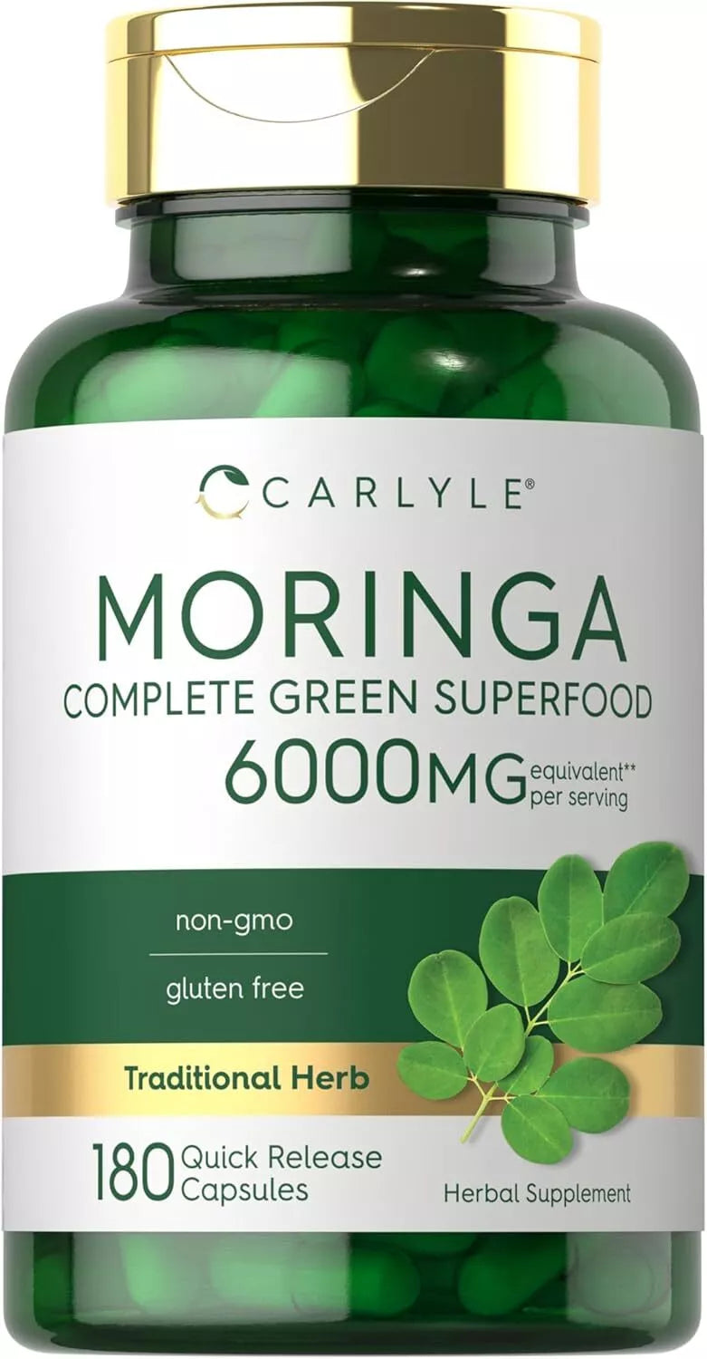 Carlyle Moringa Oleifera Green Superfood 6000 mg - 180 Count