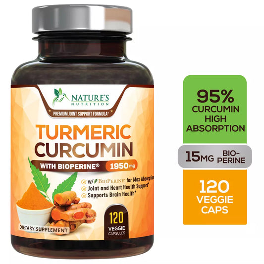 Turmeric Curcumin with BioPerine 1950mg - 120 capsules