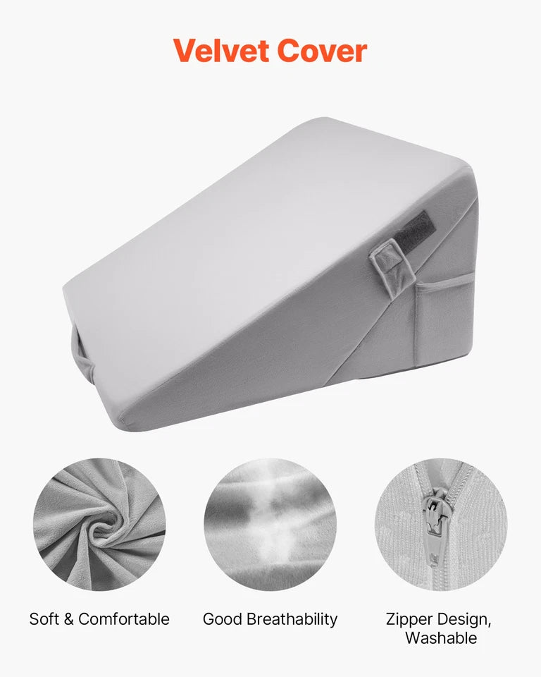 Adjustable Orthopedic Bed Wedge Pillow – Washable Cover & Pain Relief Support