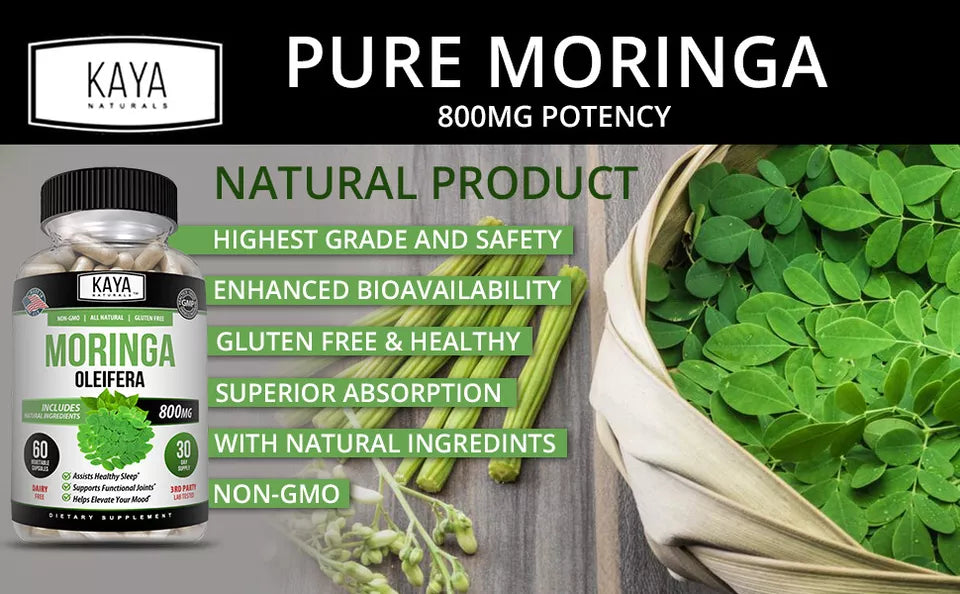 Pure Moringa Oleifera Supplement 60ct