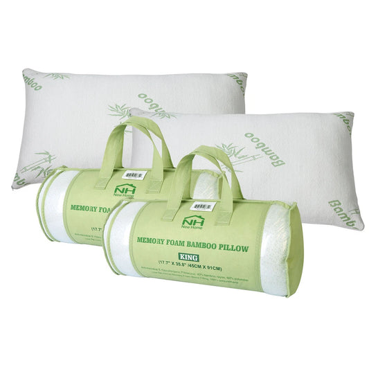 Bamboo Shredded Memory Foam Pillow – Cooling, Breathable & Adjustable Support for Neck & Back