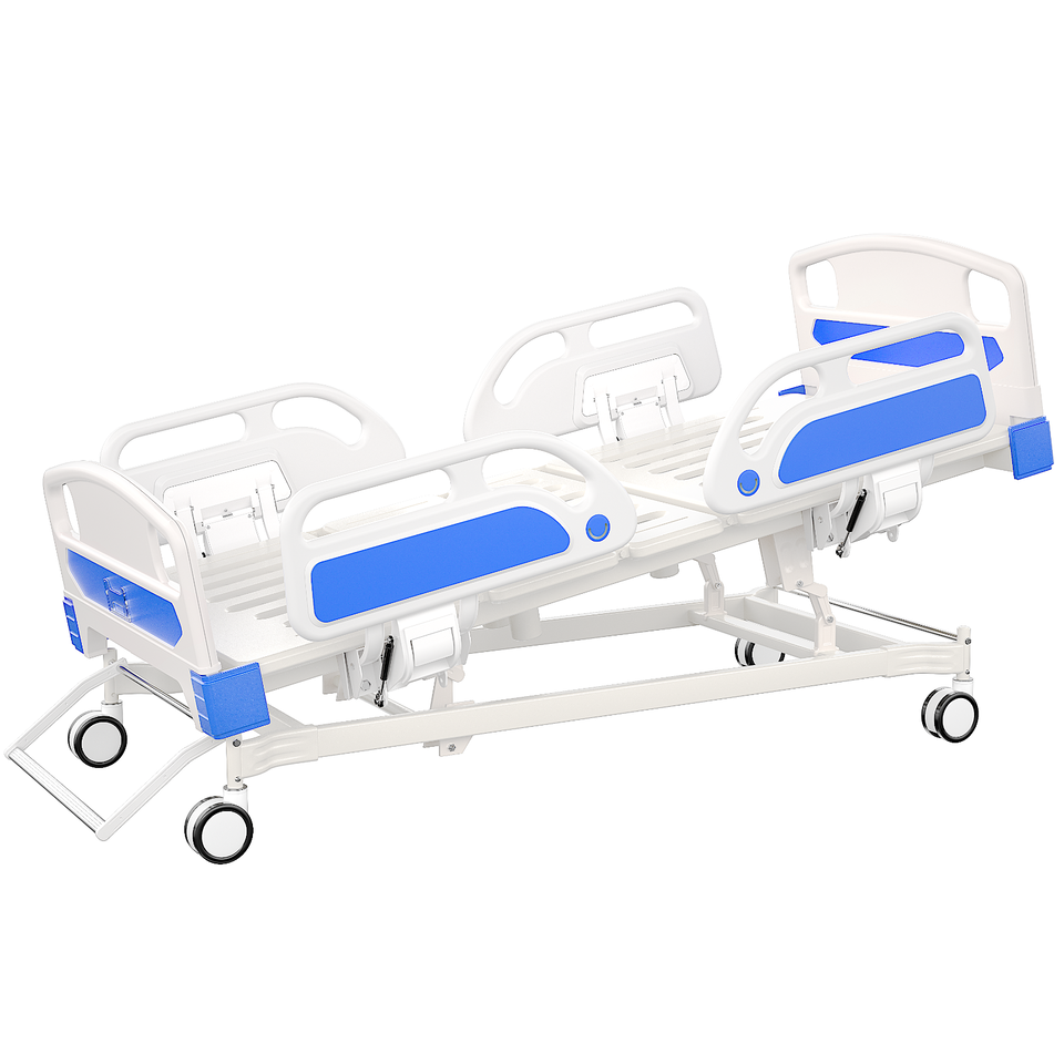 ICU Fully Electric Multi-Purpose Hospital Bed with IV Pole, Mattress