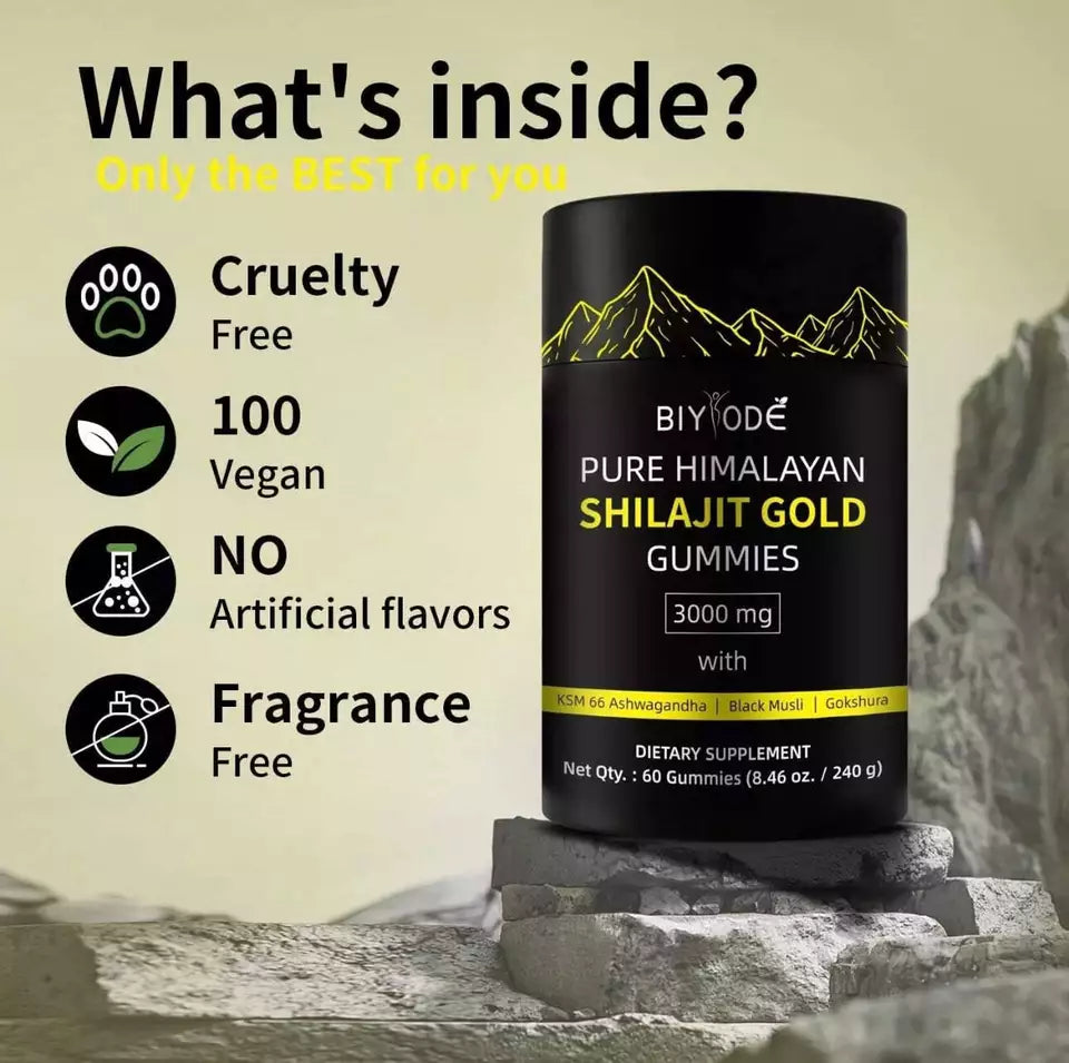 Himalayan Shilajit GOLD Gummies Organic 3000 mg, Fulvic Acid