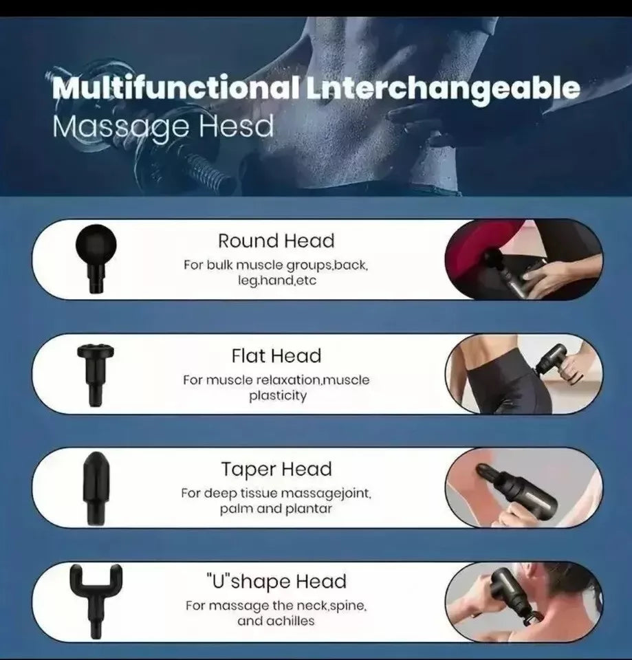 6 speeds Massage Gun Percussion Massager Deep Tissue Muscle Vibrating Relax