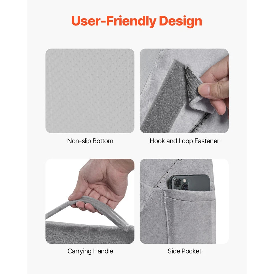 4-Piece Orthopedic Bed Wedge Pillow Set — Adjustable Support for Acid Reflux, Back Pain & Better Sleep