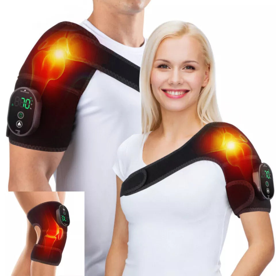 Electric Heating Knee Pad Brace Shoulder Joint Pain Relief Wrap Belt