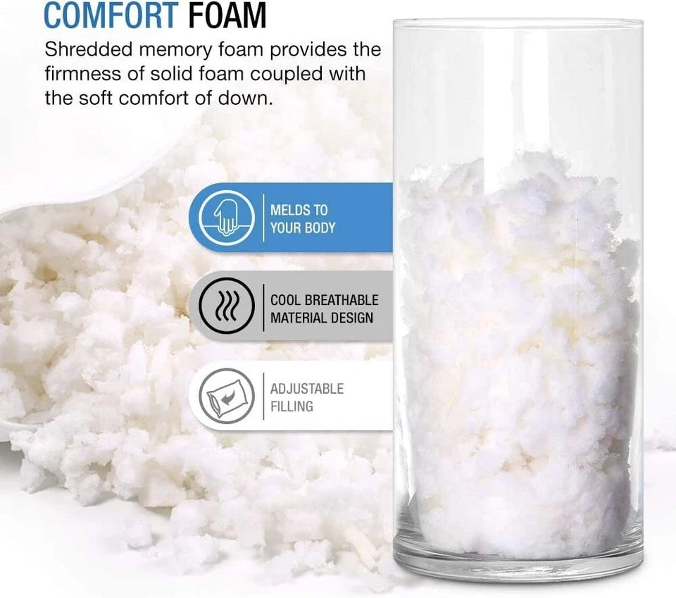 Dream Rite Shredded Memory Foam Pillow - Queen Size