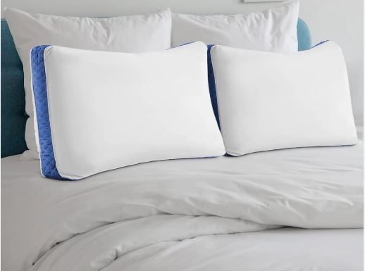 Gusseted Pillow Set of 2 Bed Pillows Neck Support Side & Back Sleepers Pillows