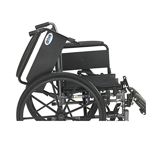 Drive Medical Cruiser III Light Weight Wheelchair with Flip Back Removable Arms, Adjustable Height Desk Arms, Swing away Footrests, 20 inches - 1 ea