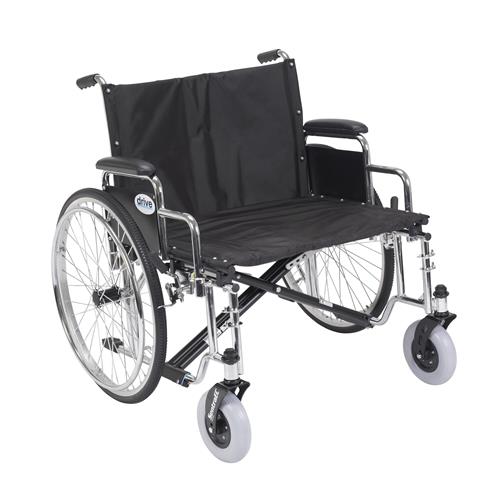 Drive Medical Sentra EC Heavy Duty Extra Wide Wheelchair, Detachable Desk Arms, 26 inches Seat - 1 ea