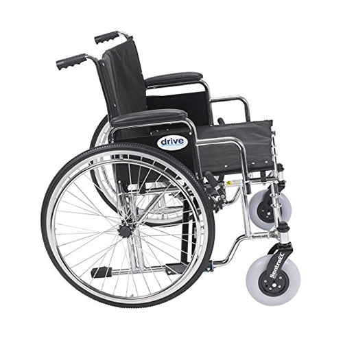 Drive Medical Sentra EC Heavy Duty Extra Wide Wheelchair, Detachable Desk Arms, 26 inches Seat - 1 ea