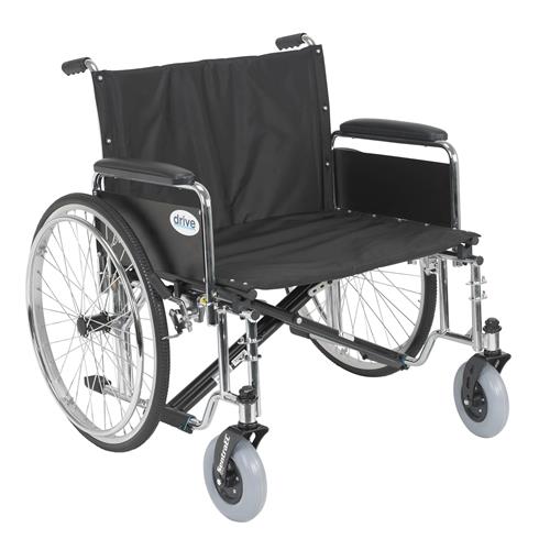 Drive Medical Sentra EC Heavy Duty Extra Wide Wheelchair, Detachable Full Arms, 26 inches Seat - 1 ea