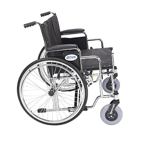 Drive Medical Sentra EC Heavy Duty Extra Wide Wheelchair, Detachable Desk Arms, 28 inches Seat - 1 ea
