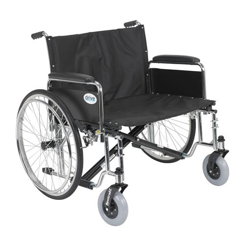 Drive Medical Sentra EC Heavy Duty Extra Wide Wheelchair, Detachable Full Arms, 28 inches Seat - 1 ea