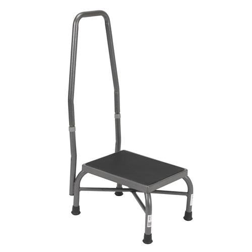 Drive Medical Heavy Duty Bariatric Footstool with Non Skid Rubber Platform and Handrail - 1 ea