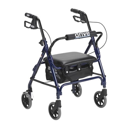 Drive Medical Junior Rollator with Padded Seat, Blue - 1 ea