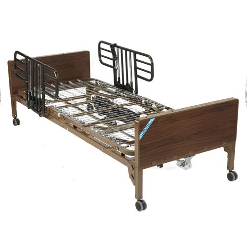 Drive Medical Delta Ultra Light Full Electric Bed with Half Rails - 1 ea