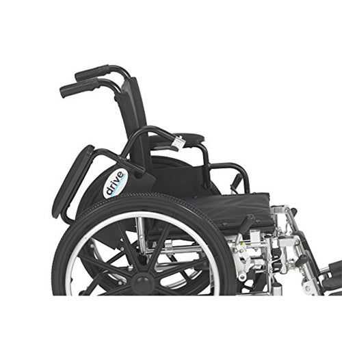 Drive Medical Viper Wheelchair with Flip Back Removable Arms, Desk Arms, Elevating Leg Rests, 14 inches Seat - 1 ea