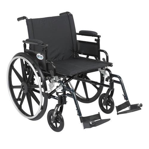 Drive Medical Viper Plus GT Wheelchair with Flip Back Removable Adjustable Desk Arms, Swing away Footrests, 22 inches Seat - 1 ea