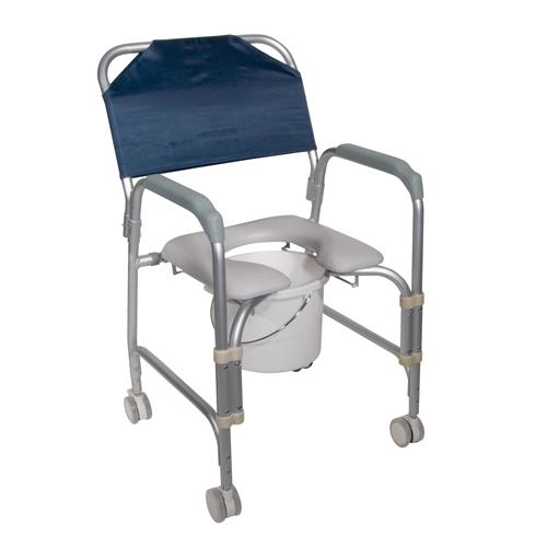 Drive Medical Lightweight Portable Shower Chair Commode with Casters - 1 ea