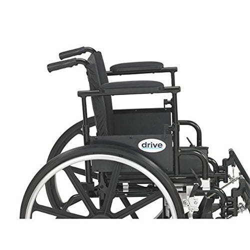 Drive Medical Viper Plus GT Wheelchair with Flip Back Removable Adjustable Desk Arms, Elevating Leg Rests, 16 inches Seat - 1 ea