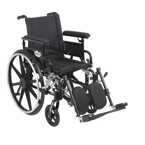 Drive Medical Viper Plus GT Wheelchair with Flip Back Removable Adjustable Full Arms, Elevating Leg Rests, 16 inches Seat - 1 ea