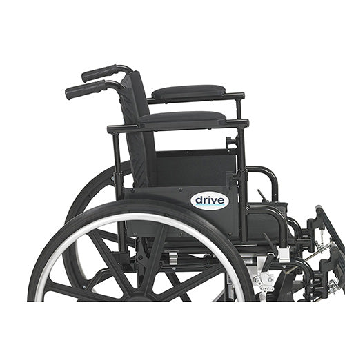 Drive Medical Viper Plus GT Wheelchair with Flip Back Removable Adjustable Desk Arms, Elevating Leg Rests, 18 inches Seat - 1 ea