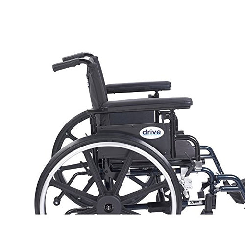 Drive Medical Viper Plus GT Wheelchair with Flip Back Removable Adjustable Full Arms, Swing away Footrests, 20 inches Seat - 1 ea
