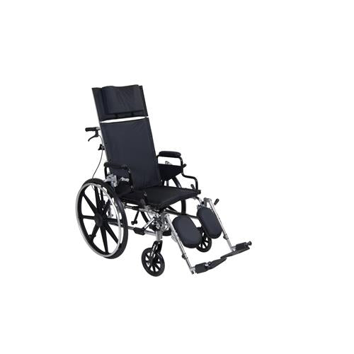 Drive Medical Viper Plus GT Full Reclining Wheelchair, Detachable Desk Arms, 18 inches Seat - 1 ea
