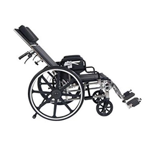 Drive Medical Viper Plus GT Full Reclining Wheelchair, Detachable Desk Arms, 18 inches Seat - 1 ea