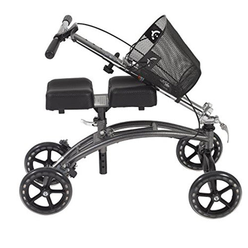 Drive Medical Dual Pad Steerable Knee Walker Knee Scooter with Basket, Alternative to Crutches