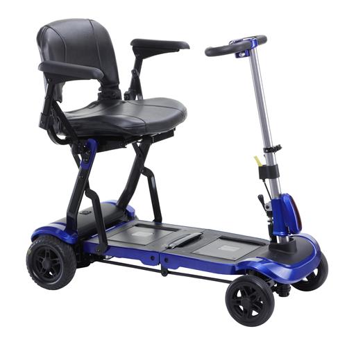 Drive medical zoome flex ultra compact folding travel 4 wheel scooter, blue - 1 ea