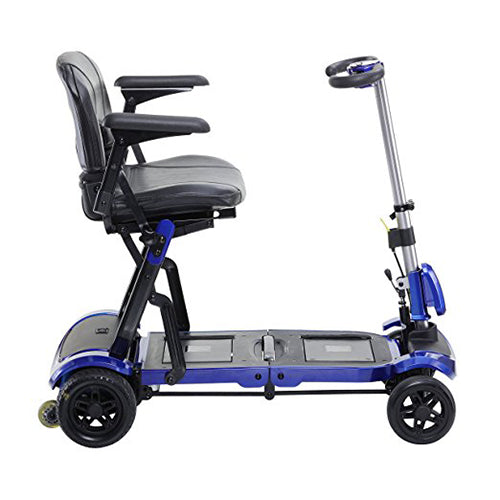 Drive medical zoome flex ultra compact folding travel 4 wheel scooter, blue - 1 ea